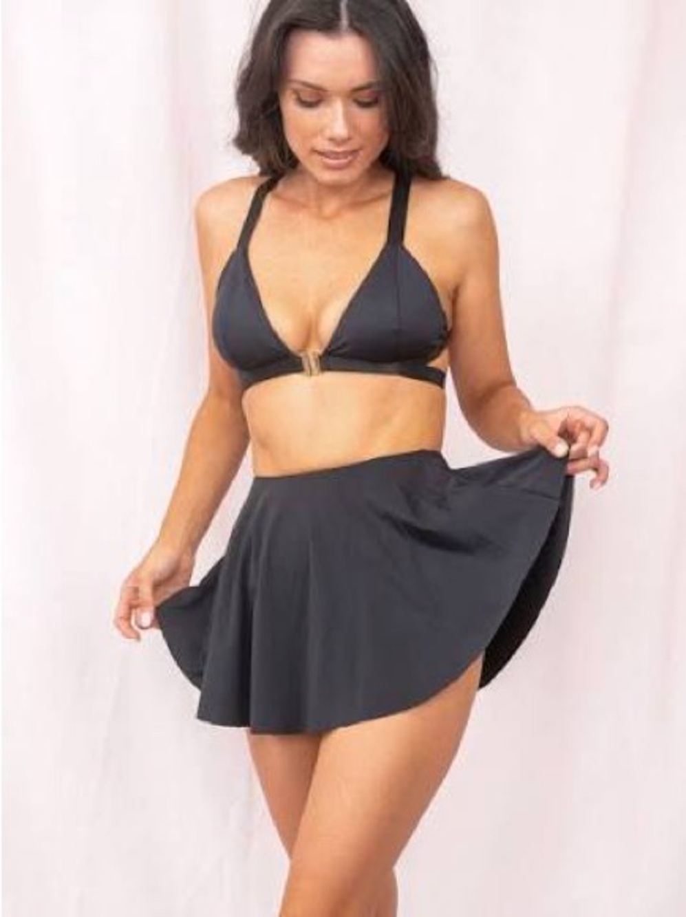 NWOT LUNALAE FREE FLOW SKIRT - HIGH WAIST BOTTOMS BLACK